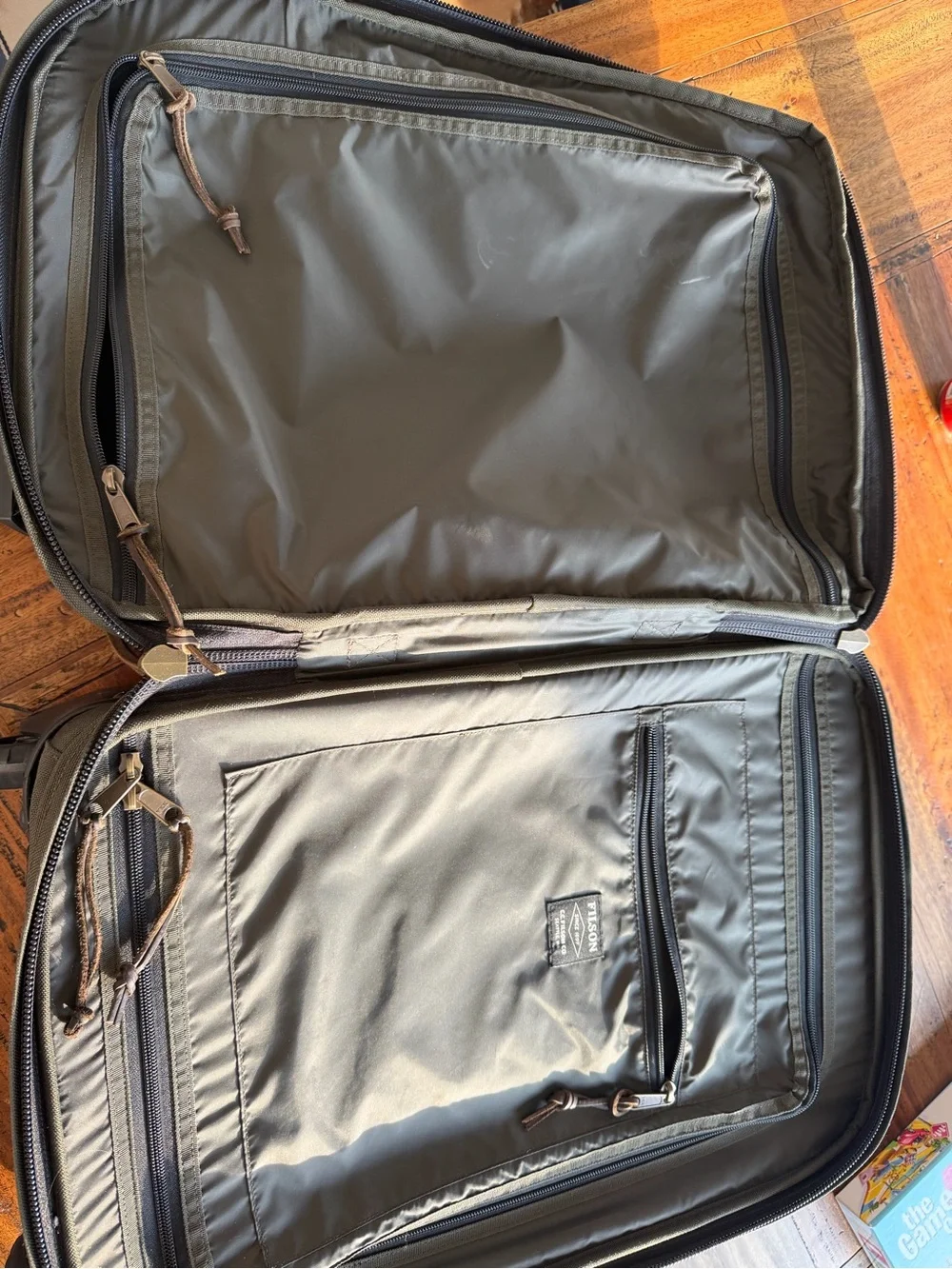 Filson Olive Green Ballistic Nylon Rolling Carry-On Bag